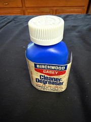 Vintage NOS Birchwood Casey Cleaner-Degreaser To Clean Metal 3oz Plastic Bottle