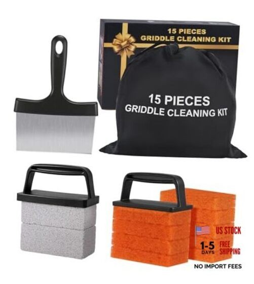 Blackstone Flat Top Grill Cleaning Kit – 15 Pieces – Includes Flat Top Grill