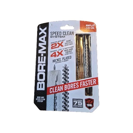 Real Avid Bore-Max Speed Clean Kit .270 Cal Nickel Plated for Rifle Cleaning