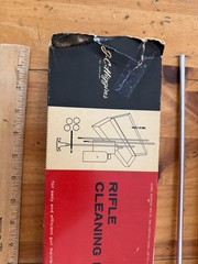 Vintage-J.C. Higgins-No.2140-Rifle Gun Cleaning Kit-12-16 Gauge w/Red Metal Case