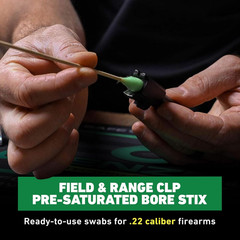 Field & Range Bore Stix | Pre-Saturated Gun Cleaning Cotton Swabs | Caliber Spec