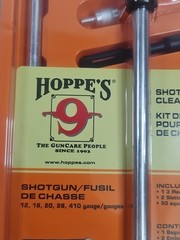 Hoppes SGOUB Shotgun 12 18 20 28 410 Cleaning Kit Universal Alum Rod Clam Pack