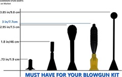 FSFF Stun Dart and Quivers .625 Bore Blowgun Big 103 Pack-50 Blunt Darts 50 A…