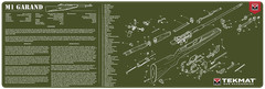 TekMat TEKR36M1GARAND-OD M1 Garand Cleaning Mat OD Green Rubber 12″x36″ M1 Garan