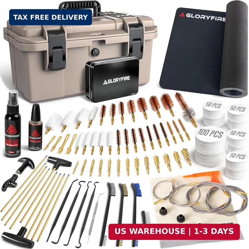 GLORYFIRE Deluxe Universal Gun Cleaning Kit – Highly Effective Cleaning Solution