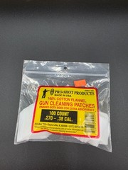 NOS Pro-Shot 100% Cotton Flannel Cleaning Patches .270-.38 Caliber 100 Count