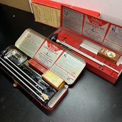 Pair Of Vintage Outers Gunslick Rifle Cleaning Kit No. w/ Box Solvent Patches