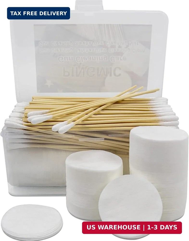 PINGMIC 1200/800/600PCS Gun Cleaning Kit – Gun Cleaning Patches and Swabs, 6-inc