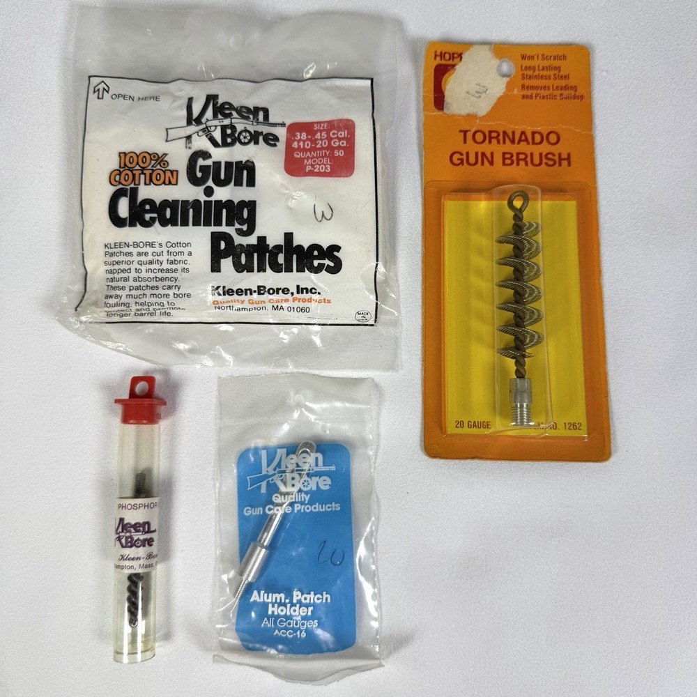 VTG Kleen-Bore Hoppes Tornado Gun Brush 22 20 Ga Patch Cleaning Accessories LOT
