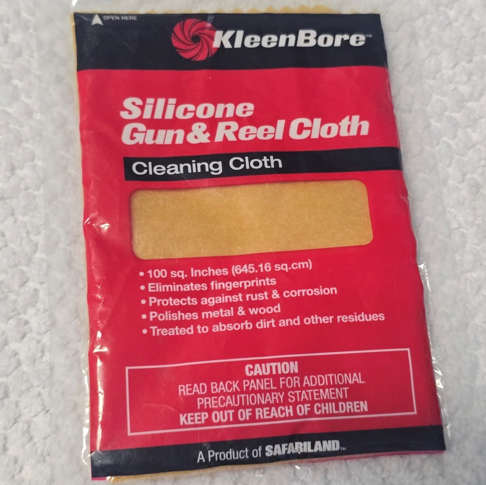 KleenBore Silicone Gun and Reel Cloth 100 Sq In Firearm Cleaning Polish GC-220S