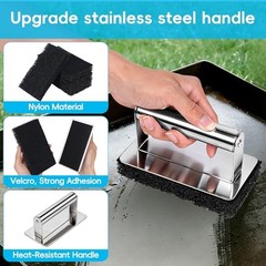 Premium Griddle Cleaning Kit for Blackstone, Flat Top Grill Cleaning Silver..