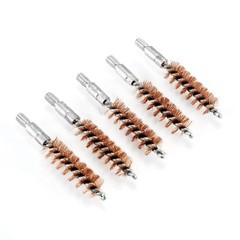 5PCS Bronze Bristle Bore Cleaning Brush .357cal 8×32 Thread with 50 Patches