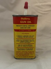 Outers 445 Gun Oil 3 Oz. Vintage Tin Can Polarized Prevents Rusted 3/4 Full