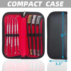 Gun Cleaning Brushes Double Ended Brass Steel Nylon Bristle Brush Set Gun