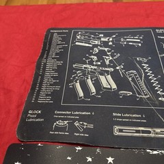 Gun Cleaning Mat for Glock – 24″ X12″ Gun Mat Black Used (2) Mats. By Cm