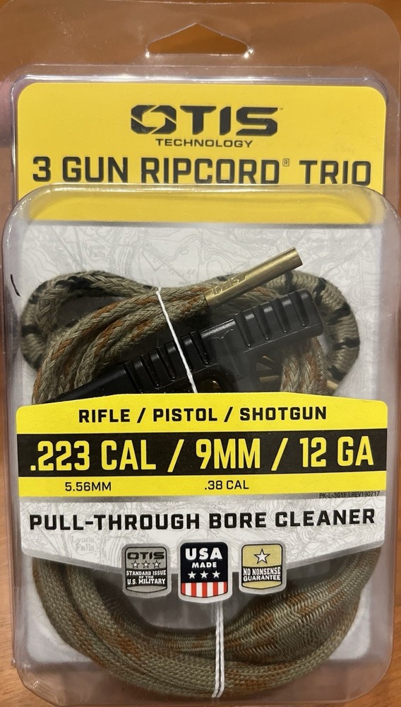 NEW! Otis Ripcord Bore Cleaner 3 Gun Trio – 223, 9mm, 12 Gauge – NIB