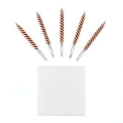 5Pcs Bronze Bristle Bore Cleaning Brush .260 Cal 8×32 Thread with 50 Patches