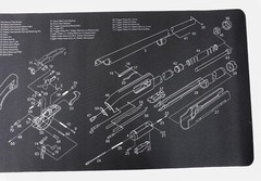 Gun Cleaning Mat for Remington 870 Shotgun Breakdown Schematics Parts Diagram