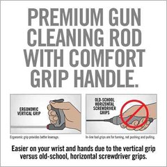 Real Avid, Bore-Max Smart Rod, Carbon Fiber Cleaning Rod, Fits Pistols, 9″