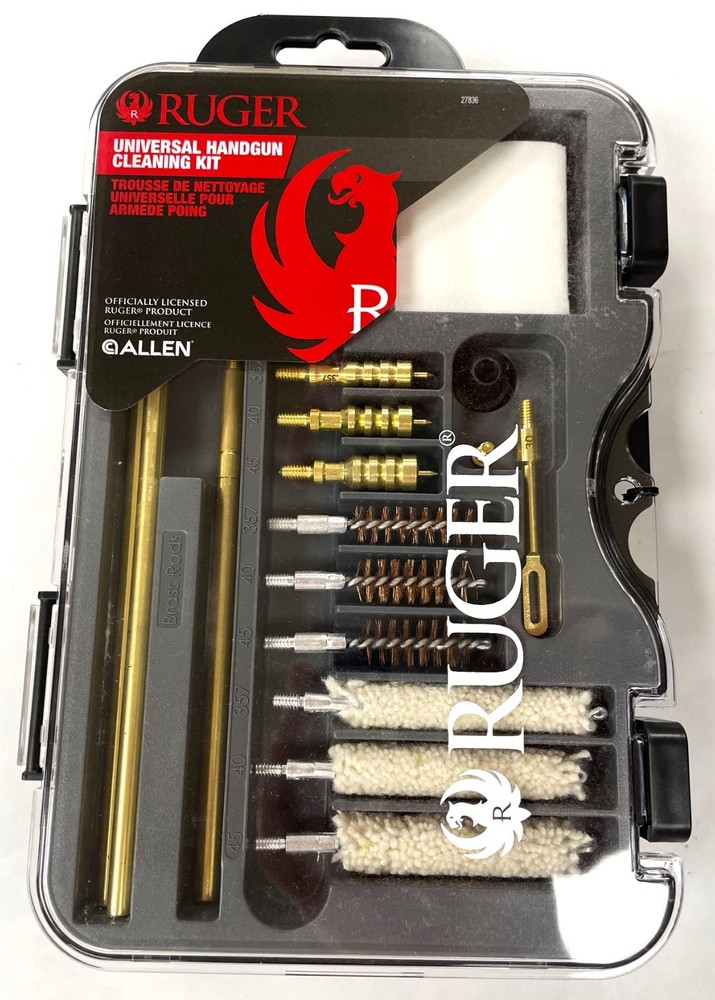 Allen Ruger Universal Handgun Cleaning Kit 18 Piece 380ACP to .45ACP