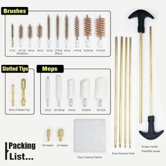 26-Piece Gun Cleaning Kit for Rifles, Shotguns & Handguns – All Calibers