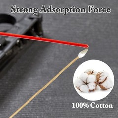 Gun Cleaning Cotton Swabs 6″ Double End Tips Bamboo Sticks Maintenance Case
