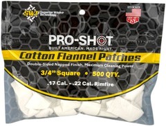 Pro-Shot 3/4-500 Cotton Cleaning Patches .17/.22 Rimfire 3/4″ 500 Count