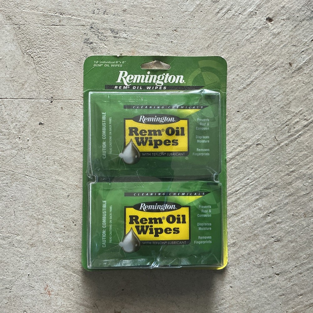 Remington REM Oil Wipes 12 Individual 6”x8”