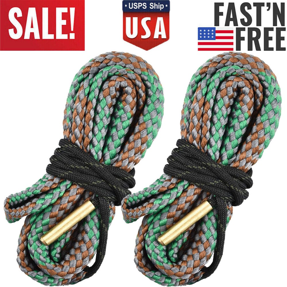 2PCS Bore Cleaner Rope Brush Guns Rifle Barrel Cleaning Tool .40 .41 Cal Caliber