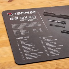 Sig Sauer P365 Black Cleaning Mat – Waterproof and Scratch Resistant, Large Size