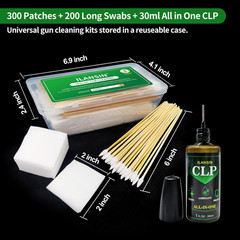 1700PCS Gun Cleaning Supplies—1500Pcs Gun Cleaning Patches +200PCS Gun Cleaning