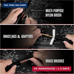 GLORYFIRE Universal Gun Cleaning Kit Fits .22 .357/9mm .38 .40 .45 Cal Handguns