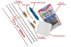 Universal Shotgun Cleaning Kit for 12 Gauge and 20 Gauge with Brushes Cloths Rod