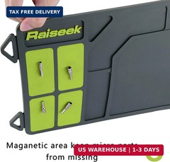 Raiseek Rifle Shotgun Cleaning Mat, Premium Large Magnetic Pad With Organizer Pa