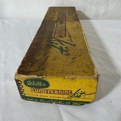 Vintage 50’s Erwin Weller Co. Gun Cleaning Kit Sioux City USA Yellow 4 Boxes