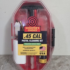Shooter’s Choice .45 Caliber Pistol Cleaning Kit w/ Brass Rod Brushes Patches