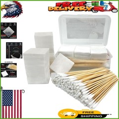Comprehensive Gun Care Kit: 300 Cleaning Patches & 200 Long Cotton Swabs