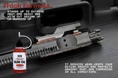 Gun Oil, Thick High-Viscosity Formulated to Withstand Extreme Temperature 1oz