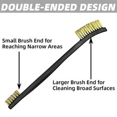 Gun Cleaning Brushes and Picks Set, DoubleEnded Brass Steel Nylon Bristle Bru…