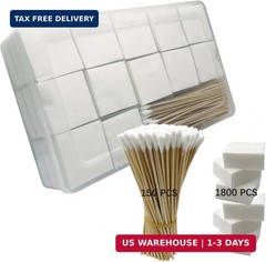 2 X 2 Inch Square Gun Cleaning Patches Pad & 6 Inch Long Bamboo Cleaning Swabs f