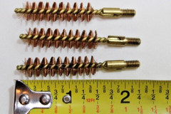 3 US Military Issue USGI Brass Bore Barrel Brush For 9mm Caliber Lot Of 3