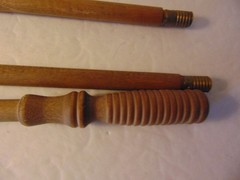 38″ ANTIQUE WOODEN/BRASS RIFLE CLEANING ROD…NO MAKER–GOOD CONDITION