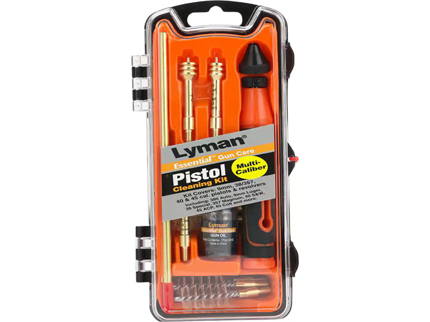 Lyman Multi-Caliber Essential Pistol Cleaning Kit 380 Auto, 9mm, .40, .45