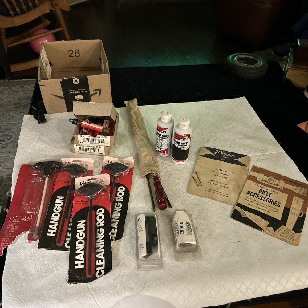 Gun Cleaning Lot Handgun Brushes Lee Swivel Adopt. Liquid Alox Catalogs