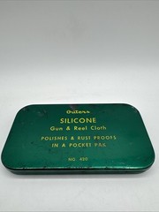 Vtg Outers Silicone Gun & Reel Polishing Cloth Pocket Pak No420 Tin NOS Unopened