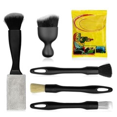 Car Detailing Cleaning Kit, 6PCS Auto Interior Cleaning Tools with Boars Hair
