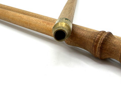 VINTAGE 3 PIECE WOOD & BRASS GUN & RIFLE CLEANING ROD