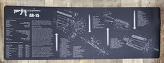 AR-15 X-Large Gunsmith Bench Pad Gun Cleaning Mat Rifle 35″ X 12″ Clean Edge