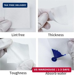 PINGMIC Gun Cleaning Supplies, 2″ Lint Free Patches, Highly Absorbent Square Clo