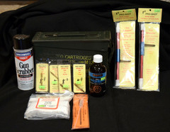 MISCELLANEOUS GUN MAINTENANCE SUPPLIES + AMMO BOX